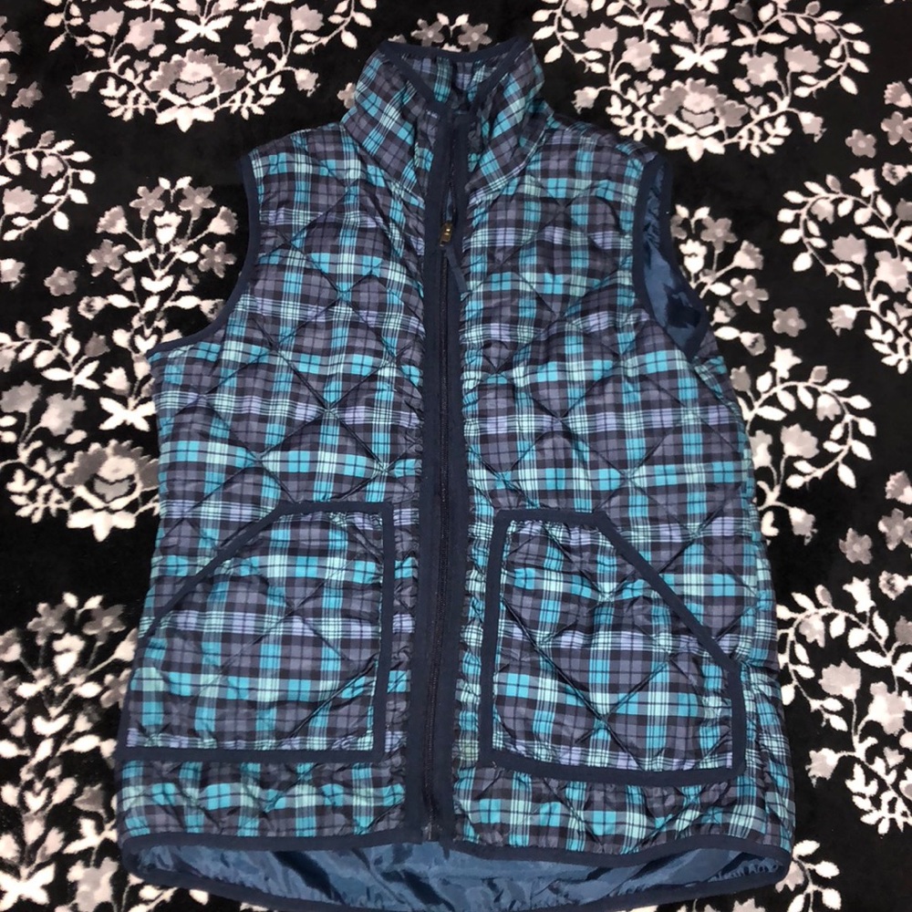 Green and Blue Plaid Vest